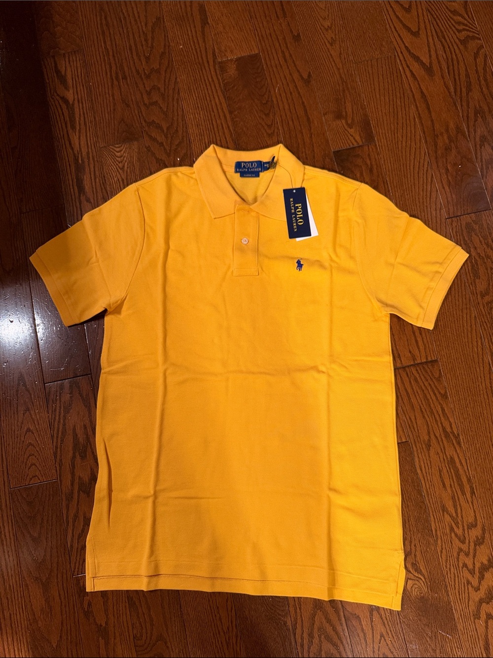 Polo by Ralph Lauren KIDS XL (18-20) Bright Yellow Polo Shirt with Navy Pony